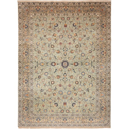 Tappeto Kashan Persia marrone verde 300x410