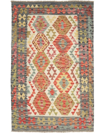 Tappeto Kilim Afghanistan marrone 124x195