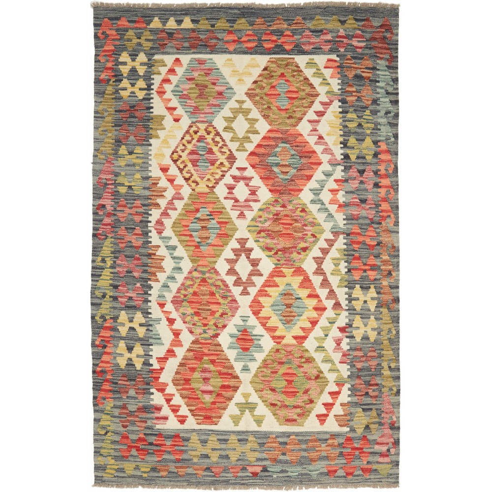Tappeto Kilim Afghanistan marrone 124x195