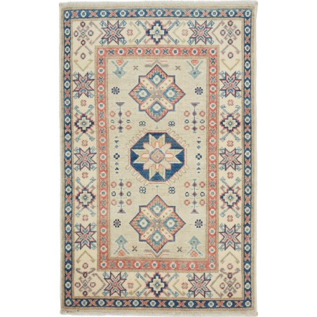 Tappeto Kazak Afghanistan marrone azzurro 78x125