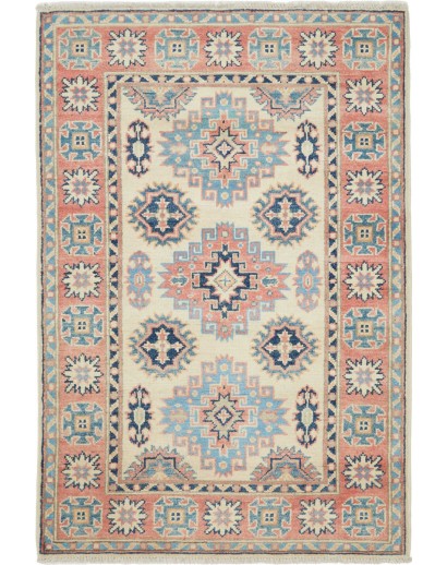 Tappeto Kazak Afghanistan marrone grigio 87x131