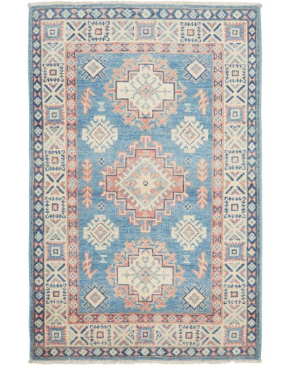 Tappeto Kazak Afghanistan beige grigio 82x127