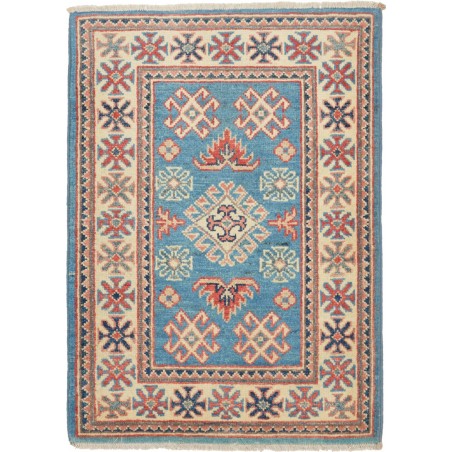 Tappeto Kazak Afghanistan marrone azzurro 62x85