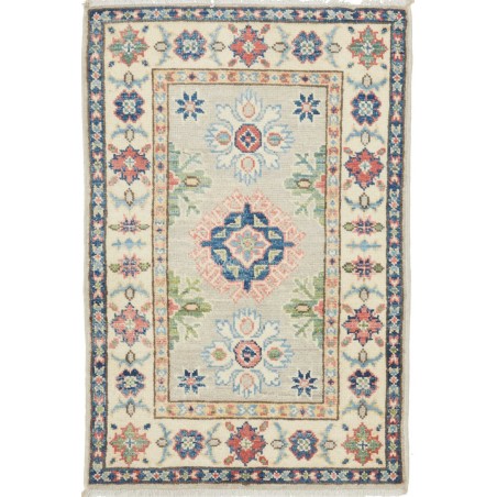 Tappeto Kazak Afghanistan beige azzurro 61x90
