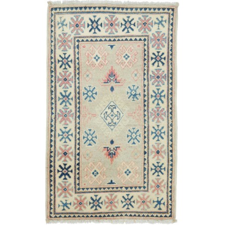 Tappeto Kazak Afghanistan beige azzurro 60x98
