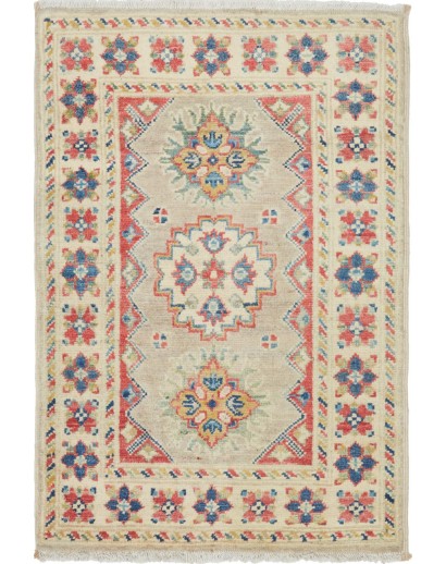 Tappeto Kazak Afghanistan marrone azzurro 61x96