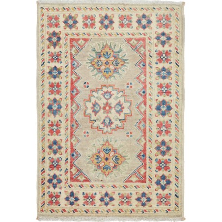 Tappeto Kazak Afghanistan marrone azzurro 61x96