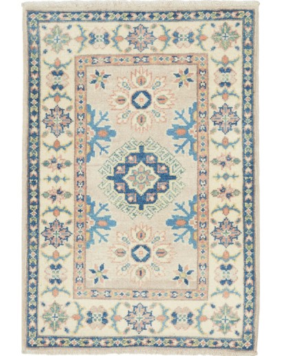 Tappeto Kazak Afghanistan beige grigio 60x85
