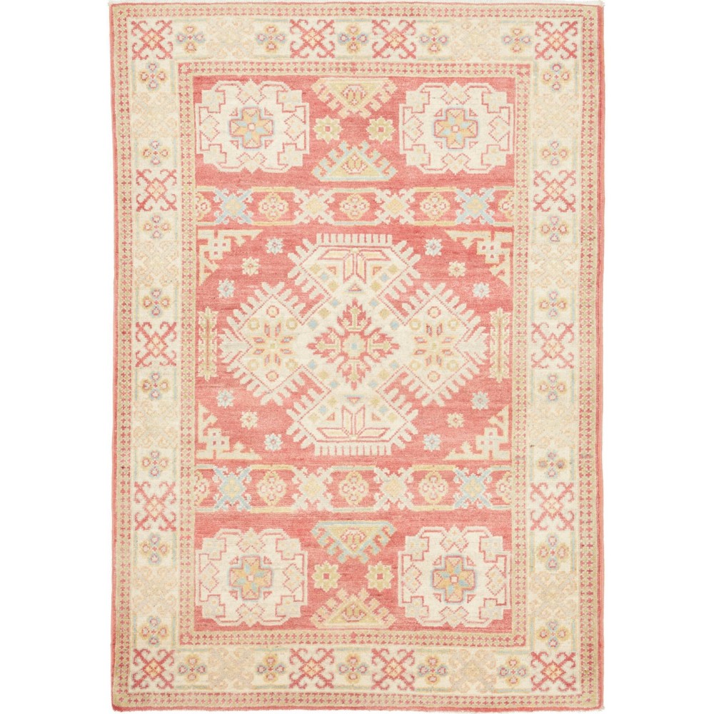 Tappeto Kazak Afghanistan giallo rosso 100x145