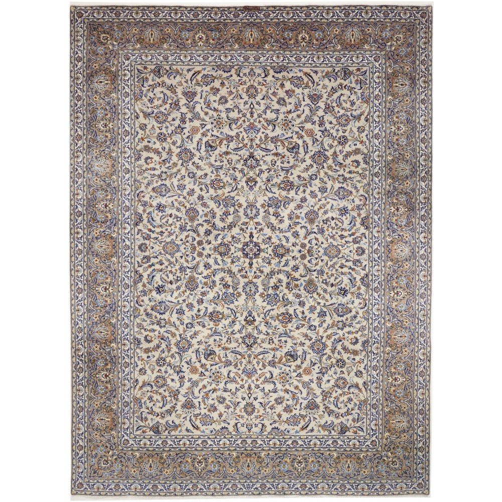 Tappeto Kashan Persia beige azzurro 294x398