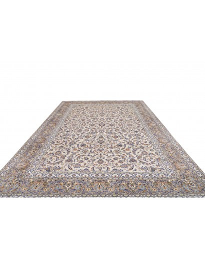 Tappeto Kashan Persia beige azzurro 294x398
