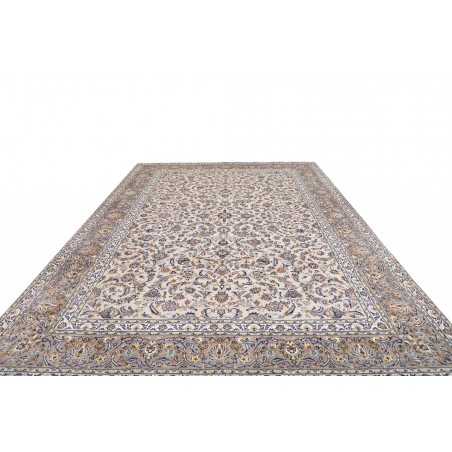 Tappeto Kashan Persia beige azzurro 294x398