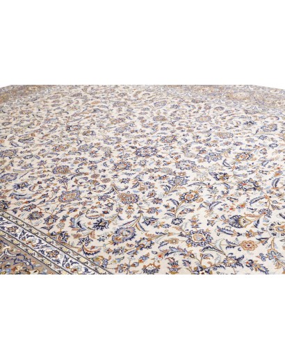 Tappeto Kashan Persia beige azzurro 294x398