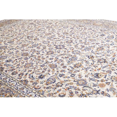 Tappeto Kashan Persia beige azzurro 294x398