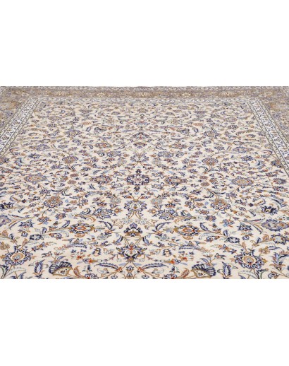 Tappeto Kashan Persia beige azzurro 294x398