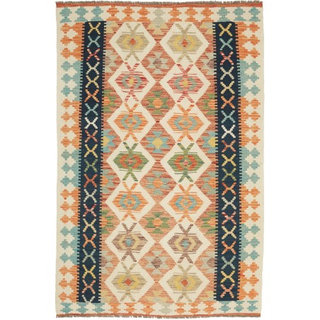 Tappeto Kilim Afghanistan marrone grigio 119x182