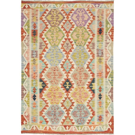 Tappeto Kilim Afghanistan marrone 124x179