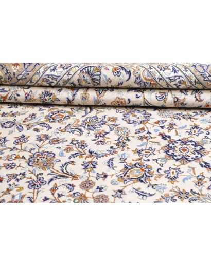 Tappeto Kashan Persia beige azzurro 294x398