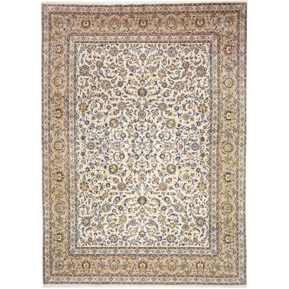 Tappeto Kashan Persia beige bianco 272x380