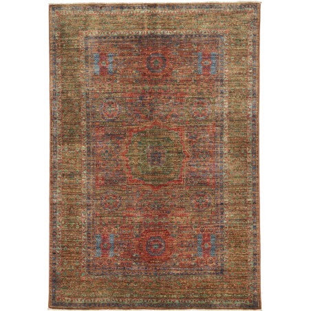 Tappeto Mamlouk Pakistan azzurro marrone 126x182