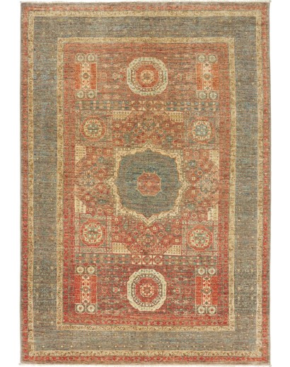Tappeto Mamlouk Pakistan marrone giallo 127x189