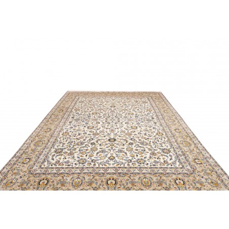 Tappeto Kashan Persia beige bianco 272x380