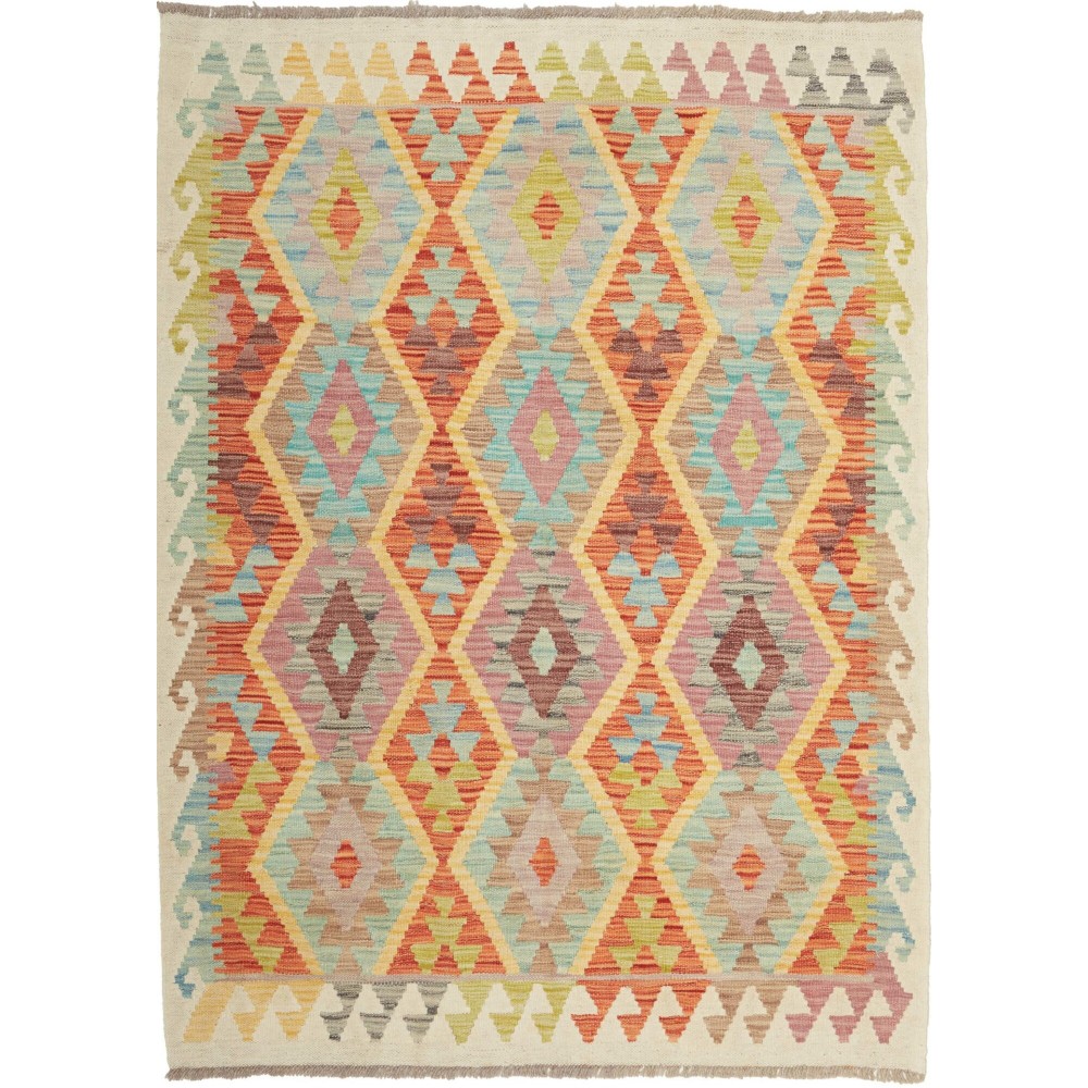 Tappeto Kilim Afghanistan marrone 127x173