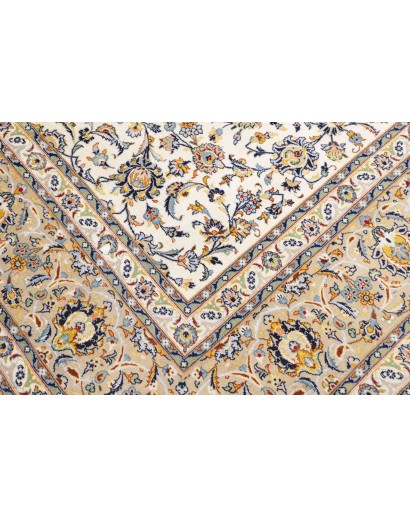 Tappeto Kashan Persia beige bianco 272x380