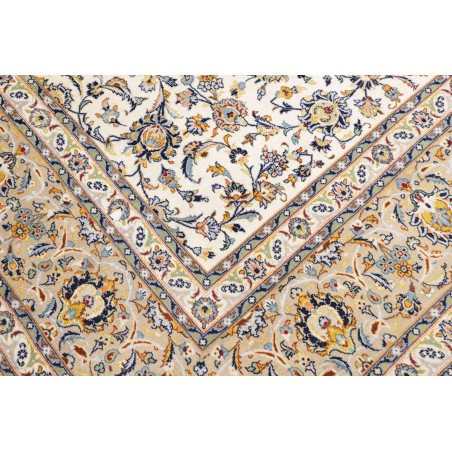 Tappeto Kashan Persia beige bianco 272x380