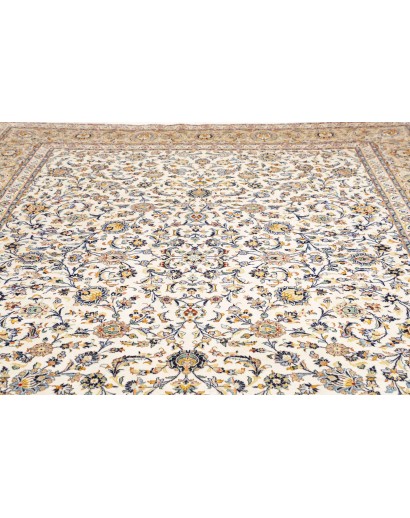 Tappeto Kashan Persia beige bianco 272x380