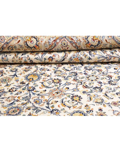Tappeto Kashan Persia beige bianco 272x380