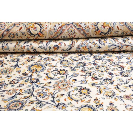 Tappeto Kashan Persia beige bianco 272x380