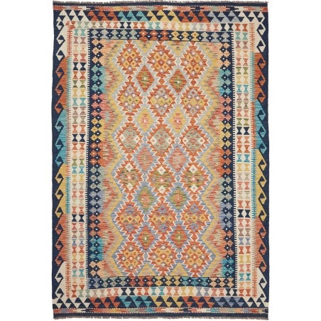 Tappeto Kilim Afghanistan marrone grigio 171x253