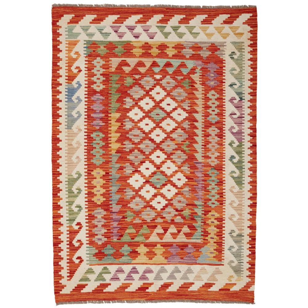 Tappeto Kilim Afghanistan marrone 100x147