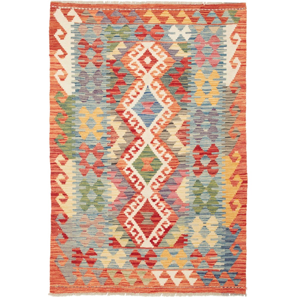 Tappeto Kilim Afghanistan marrone 99x148