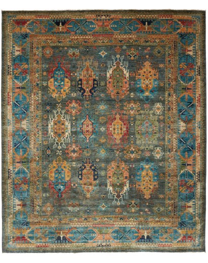 Tappeto Tribal Pakistan azzurro marrone 253x295