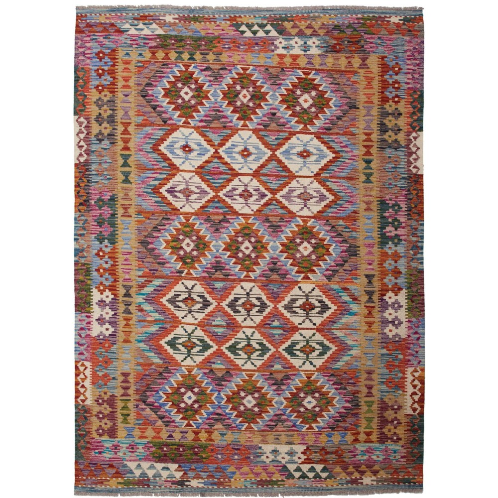 Tappeto Kilim Afghanistan azzurro 157x207