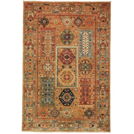 Tappeto Tribal Pakistan arancione giallo 125x185