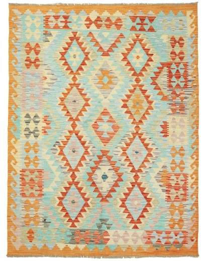 Tappeto Kilim Afghanistan beige marrone 147x195