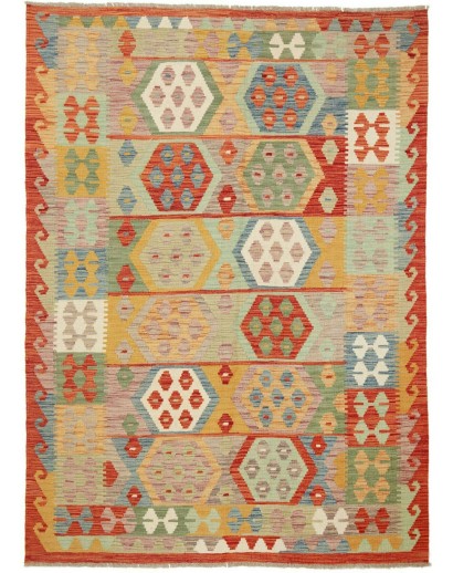 Tappeto Kilim Afghanistan marrone beige 148x201
