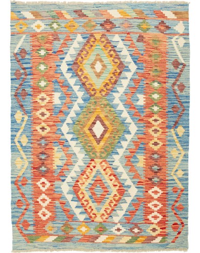 Tappeto Kilim Afghanistan marrone grigio 108x146