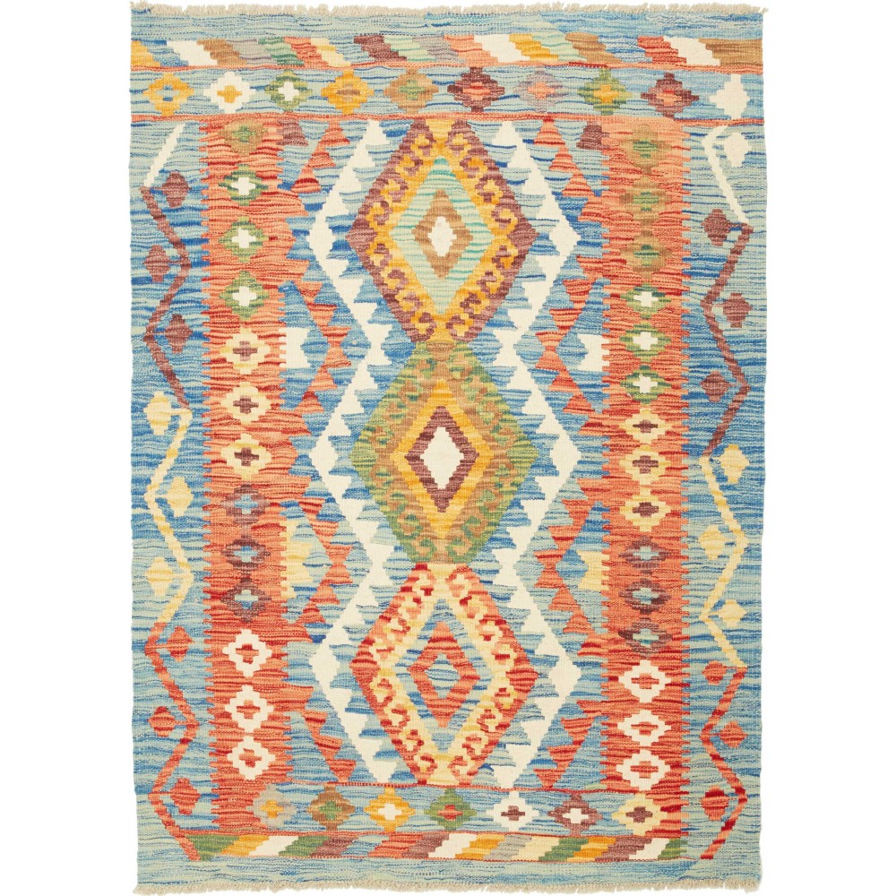 Tappeto Kilim Afghanistan marrone grigio 108x146