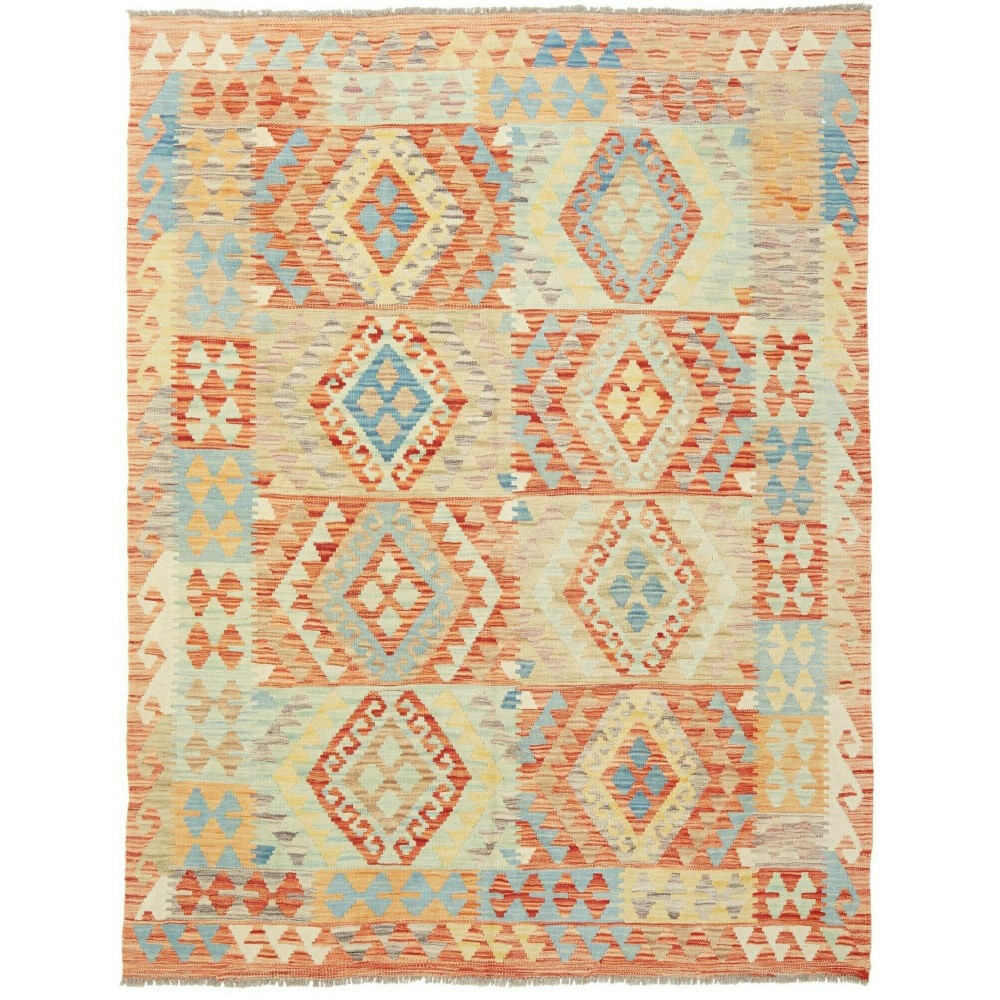 Tappeto Kilim Afghanistan marrone arancione 149x196
