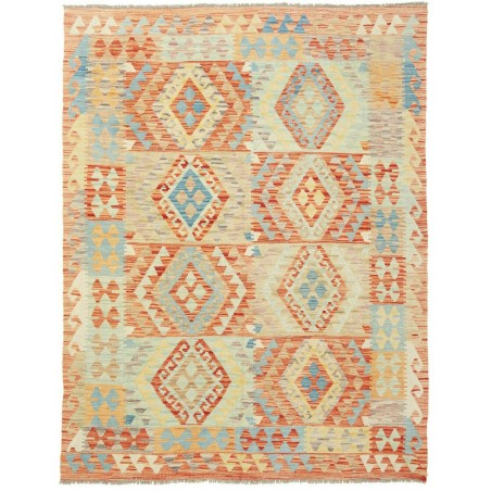 Tappeto Kilim Afghanistan marrone arancione 149x196