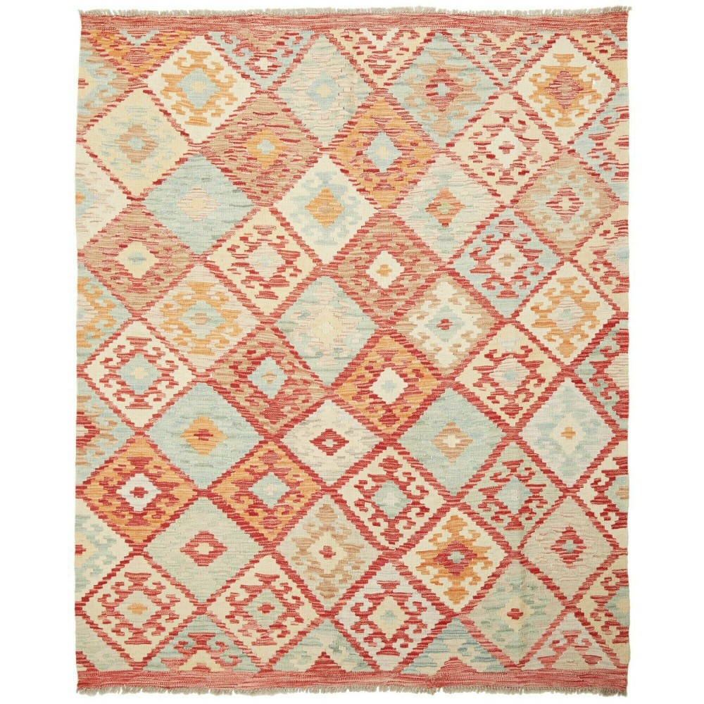 Tappeto Kilim Afghanistan marrone rosso 160x194