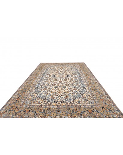 Tappeto Kashan Persia beige grigio 271x395