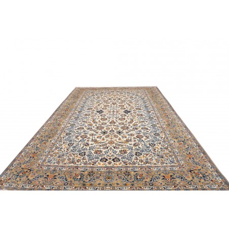 Tappeto Kashan Persia beige grigio 271x395