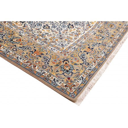 Tappeto Kashan Persia beige grigio 271x395