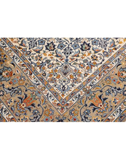 Tappeto Kashan Persia beige grigio 271x395