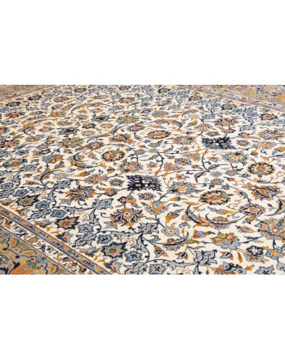 Tappeto Kashan Persia beige grigio 271x395